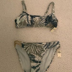 NWT Aerie Bikini Top and Bottom in Leafy print